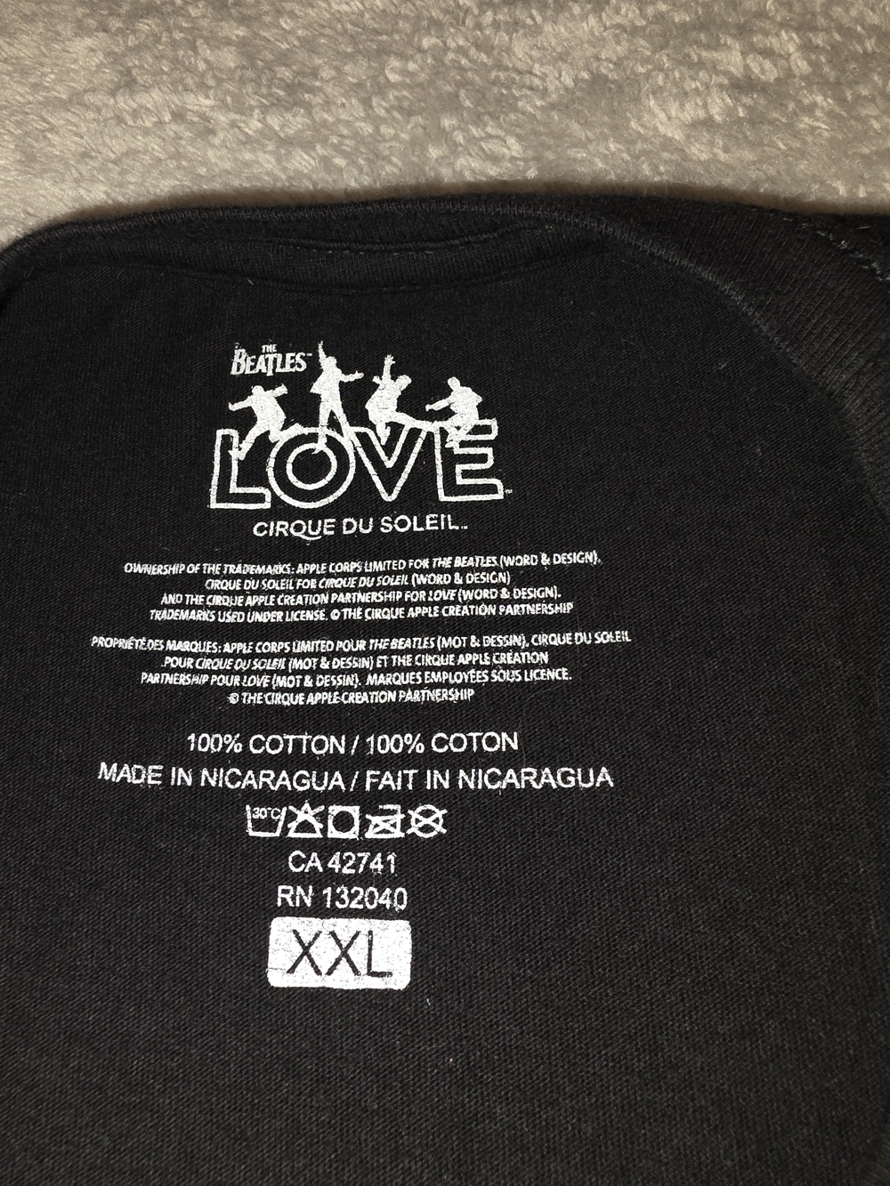 The Beatles LOVE Cirque du Soleil Las Vegas T-Shirt Men’s XXL Black Graphic - Picture 8 of 9